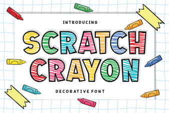 Playful Scratch Crayon Font: Creative Font Design