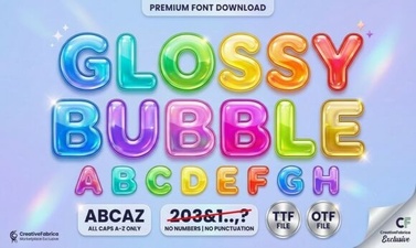 Craft Projects with a Glossy Bubble Font