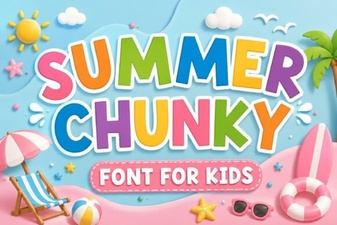 Chunky Summer Fonts for Bold & Playful Designs