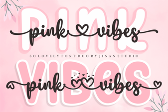 Craft Your Designs with the Pink Vibes Font Duo