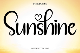 Sunshine Font: a Bright & Playful Display Font Family